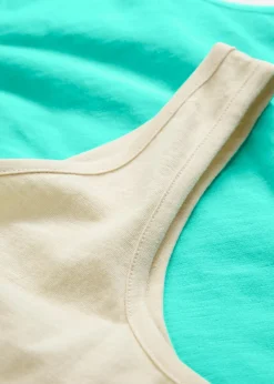 Tanktop aus reiner Bio-Baumwolle (2er Pack) Damen Unterhemden|Basics