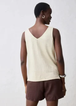 Outlet Tanktop aus reinem Leinen Damen Shirts & Tops