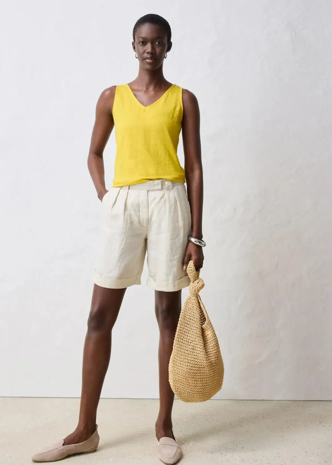 Hot Tanktop aus reinem Leinen Damen Shirts & Tops