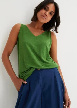Best Tanktop aus reinem Leinen Damen Shirts & Tops