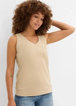 Damen bonprix Wäsche·Unterhemden|Bekleidung·Röcke|Tanktop aus reiner Bio-Baumwolle (2er Pack)