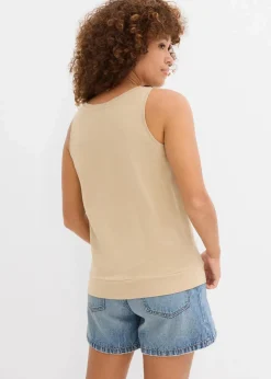 Damen bonprix Wäsche·Unterhemden|Bekleidung·Röcke|Tanktop aus reiner Bio-Baumwolle (2er Pack)
