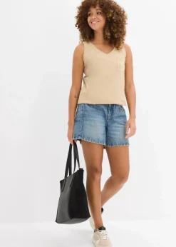 Damen bonprix Wäsche·Unterhemden|Bekleidung·Röcke|Tanktop aus reiner Bio-Baumwolle (2er Pack)