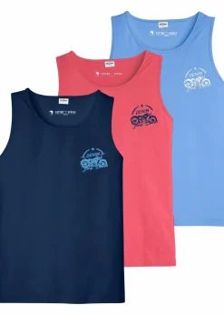 Herren bonprix Strandmode|Große Größen|Tanktop (3er Pack)