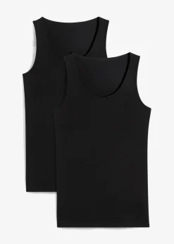 Damen bonprix Wäsche·Unterhemden|Bekleidung·Röcke|Tanktop, (2er Pack)