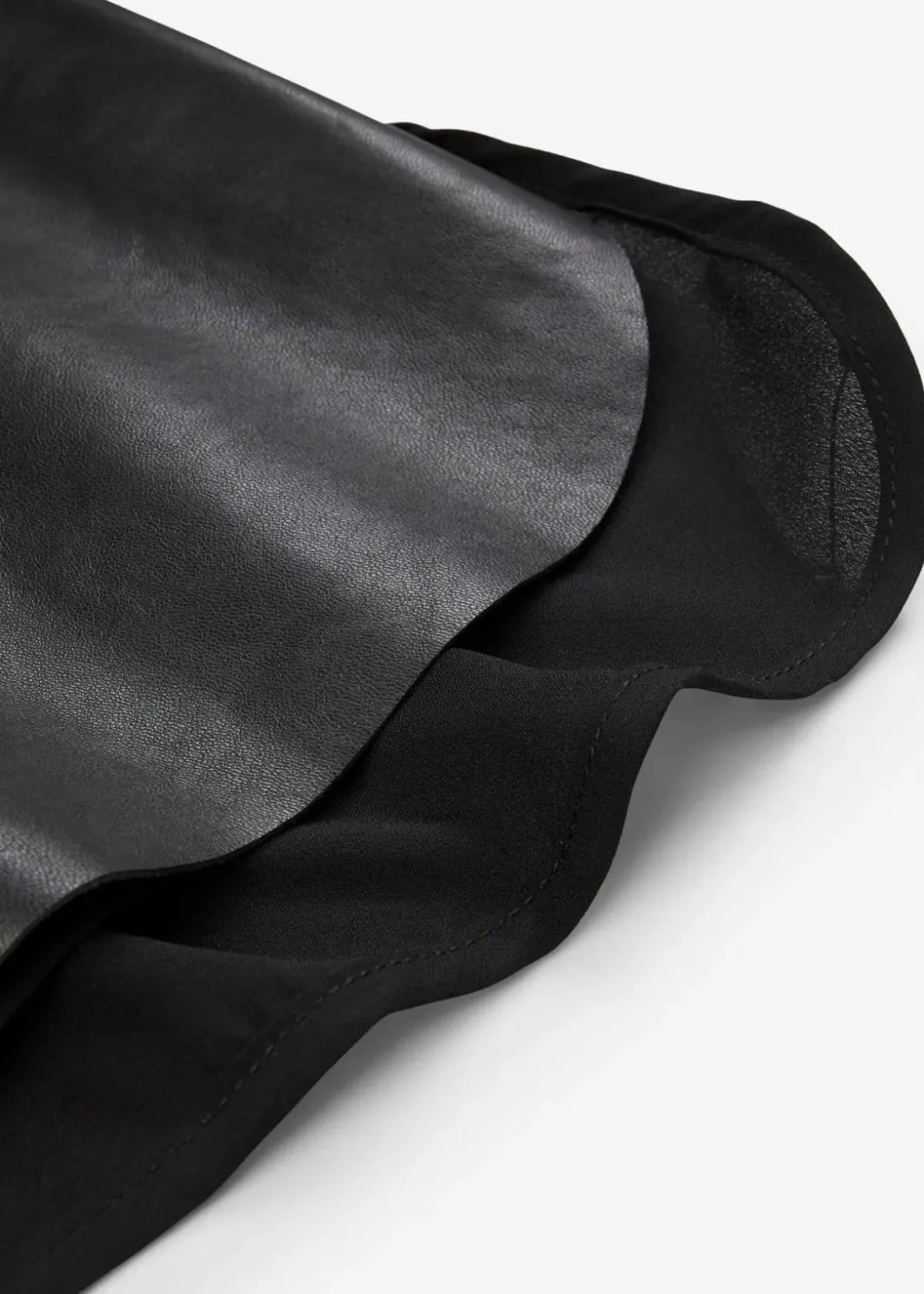 Damen bonprix Premium|Shirts & Tops|Tanktop mit Vorderseite aus Lammnappa-Leder