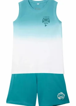 Kinder bonprix Jungen 9-16 Jahre·Shorts|Jungen 9-16 Jahre·Shirts|Tanktop und Jersey-Bermuda (2-tlg.Set) aus reiner Bio-Baumwolle