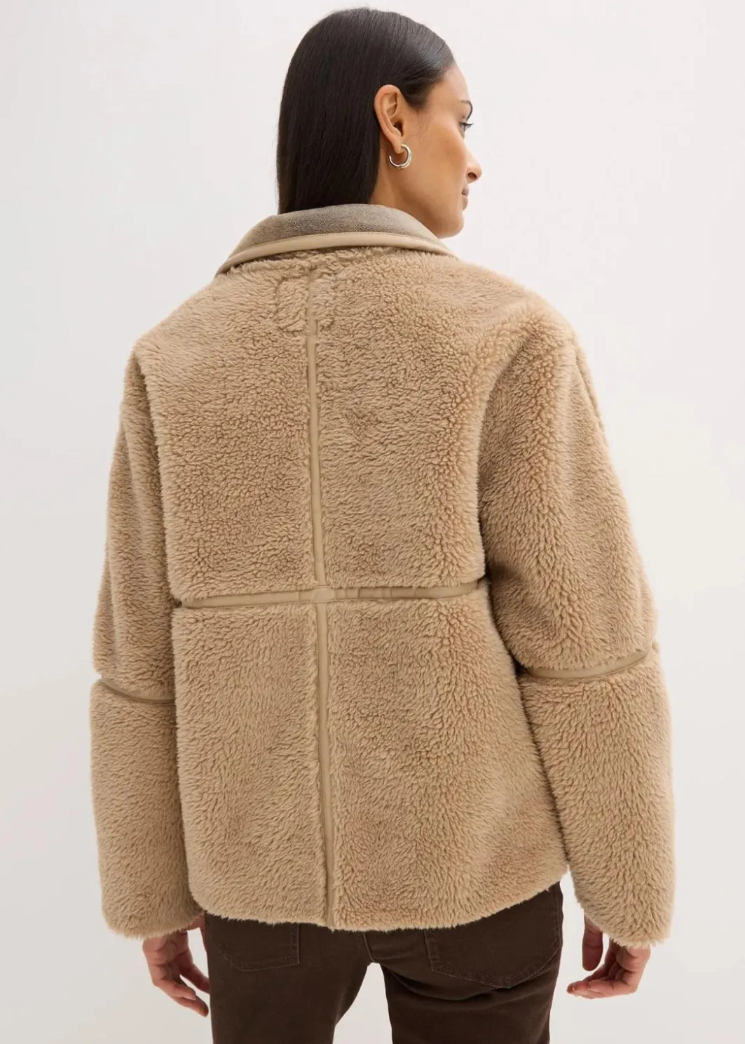 Clearance Teddyfell-Jacke Damen Bekleidung·Hosen|Nachhaltigere Materialien