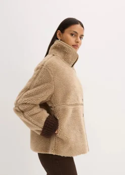 Clearance Teddyfell-Jacke Damen Bekleidung·Hosen|Nachhaltigere Materialien