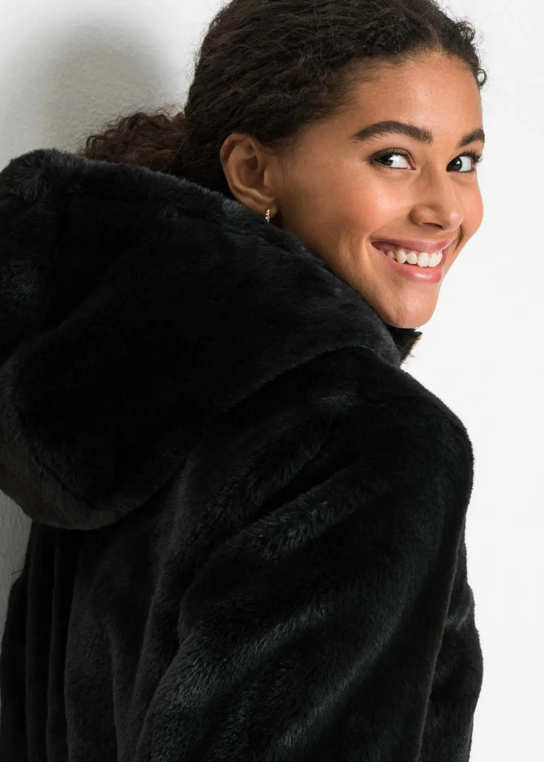 Damen bonprix Jacken & Mäntel|Teddyfell-Mantel