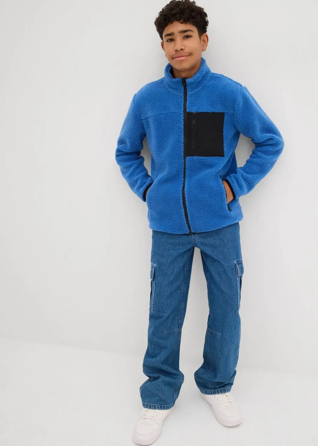 Kinder bonprix Jungen 9-16 Jahre·Bademode|Jungen 9-16 Jahre·Sweat & Strick|Teddy-Fleece Jacke