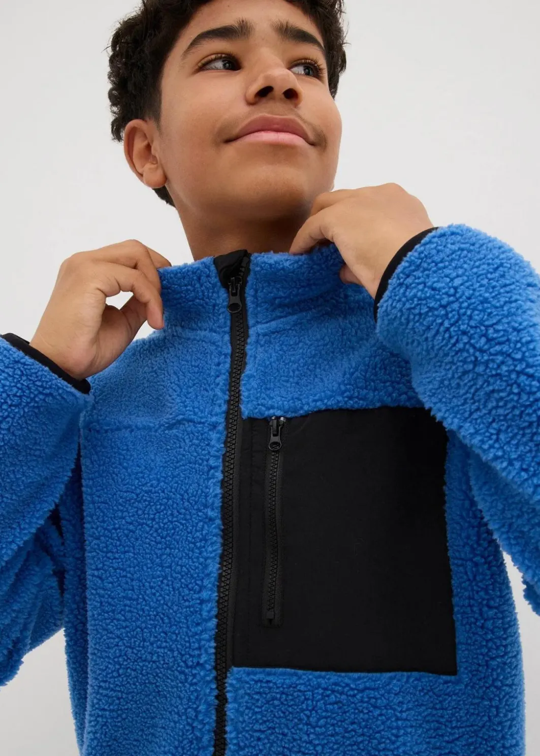 Kinder bonprix Jungen 9-16 Jahre·Bademode|Jungen 9-16 Jahre·Sweat & Strick|Teddy-Fleece Jacke