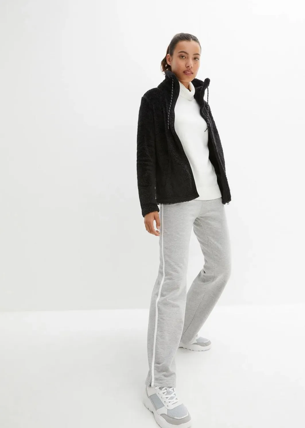 Damen bonprix Jacken & Mäntel|Sweat|Teddy-Fleece Jacke