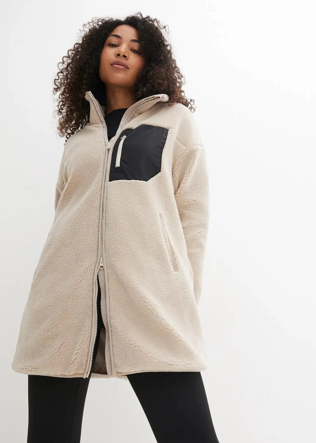 Damen bonprix Jacken & Mäntel|Sweat|Teddy-Fleece Jacke