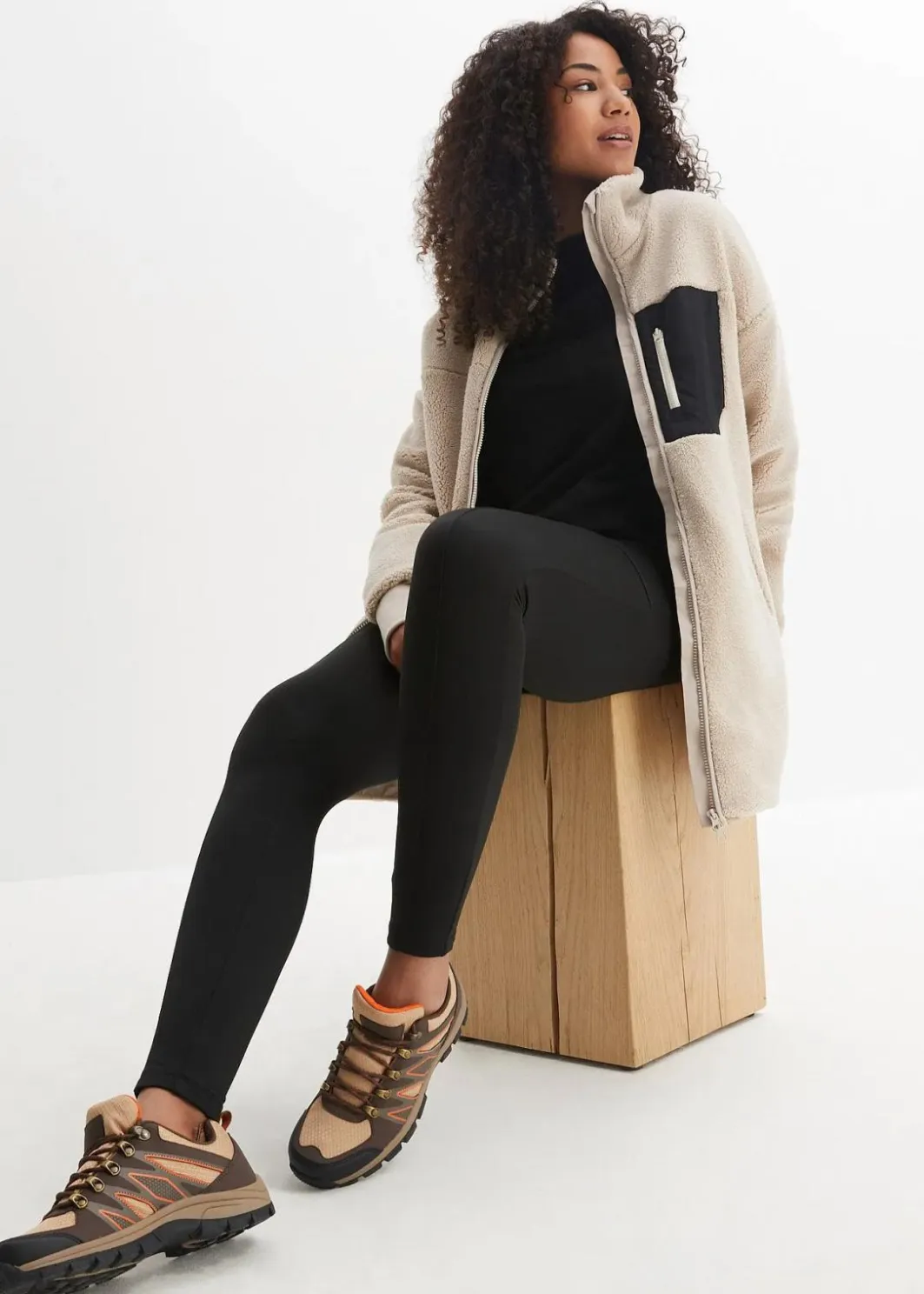 Damen bonprix Jacken & Mäntel|Sweat|Teddy-Fleece Jacke