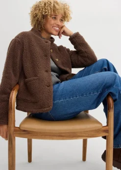 Damen bonprix Jacken & Mäntel|Sweat|Teddy-Fleece Jacke