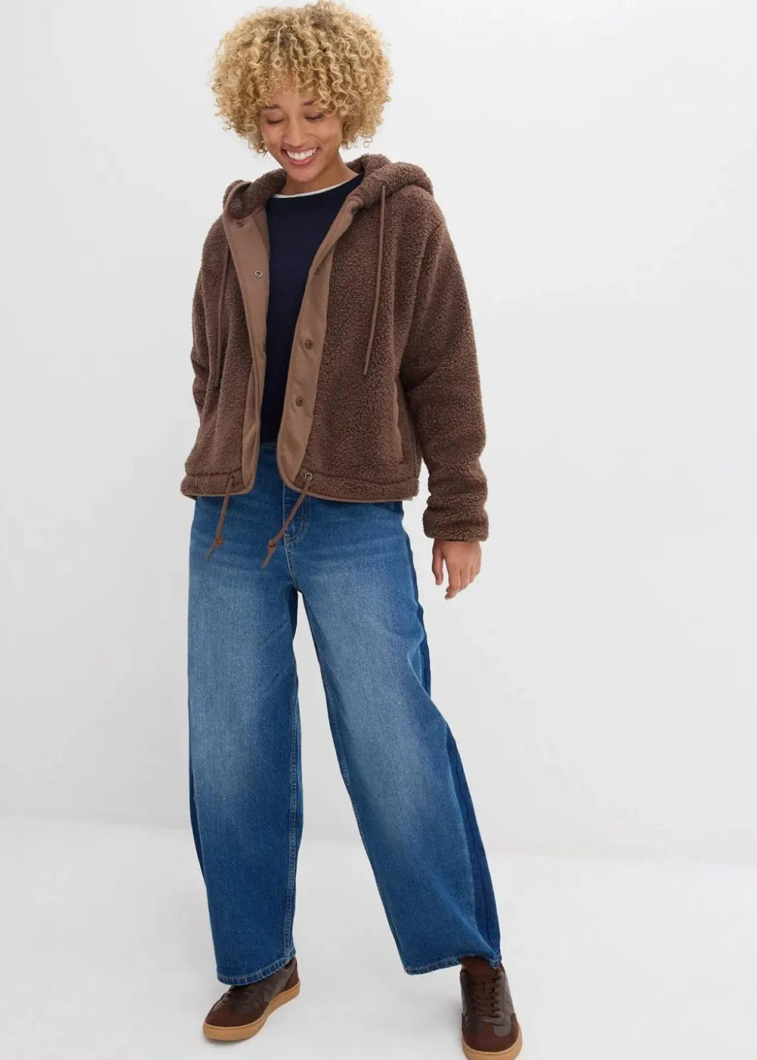 Damen bonprix Jacken & Mäntel|Sweat|Teddy-Fleece Jacke