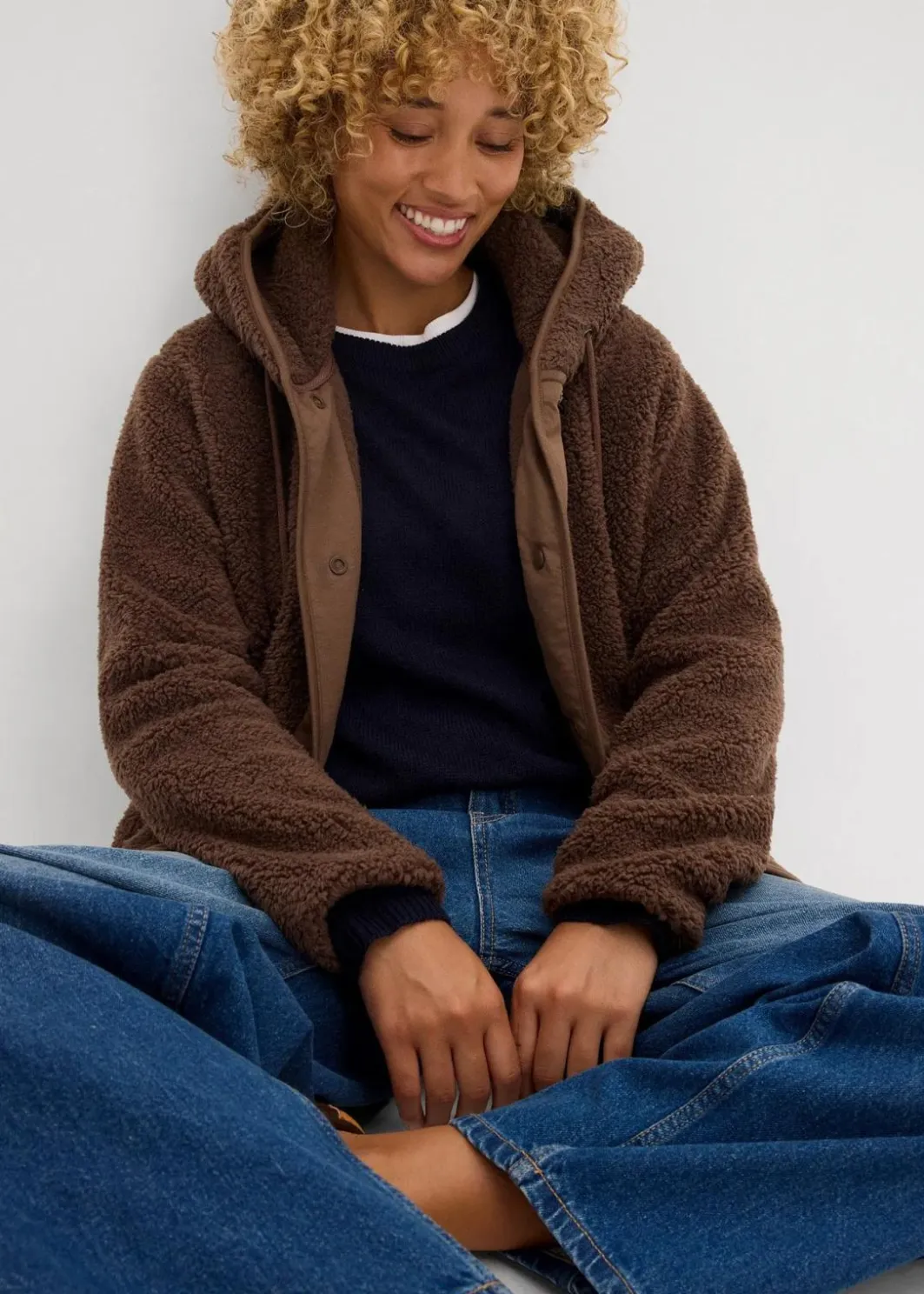 Damen bonprix Jacken & Mäntel|Sweat|Teddy-Fleece Jacke