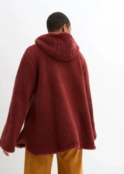 Outlet Teddy-Fleece Jacke in A-Linie mit Seitenschlitzen Damen Bekleidung·Blusen & Tuniken|Bekleidung·Hosen