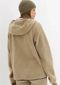 Discount Teddy-Fleece Jacke mit Kapuze Damen Jacken & Mäntel|Sweat