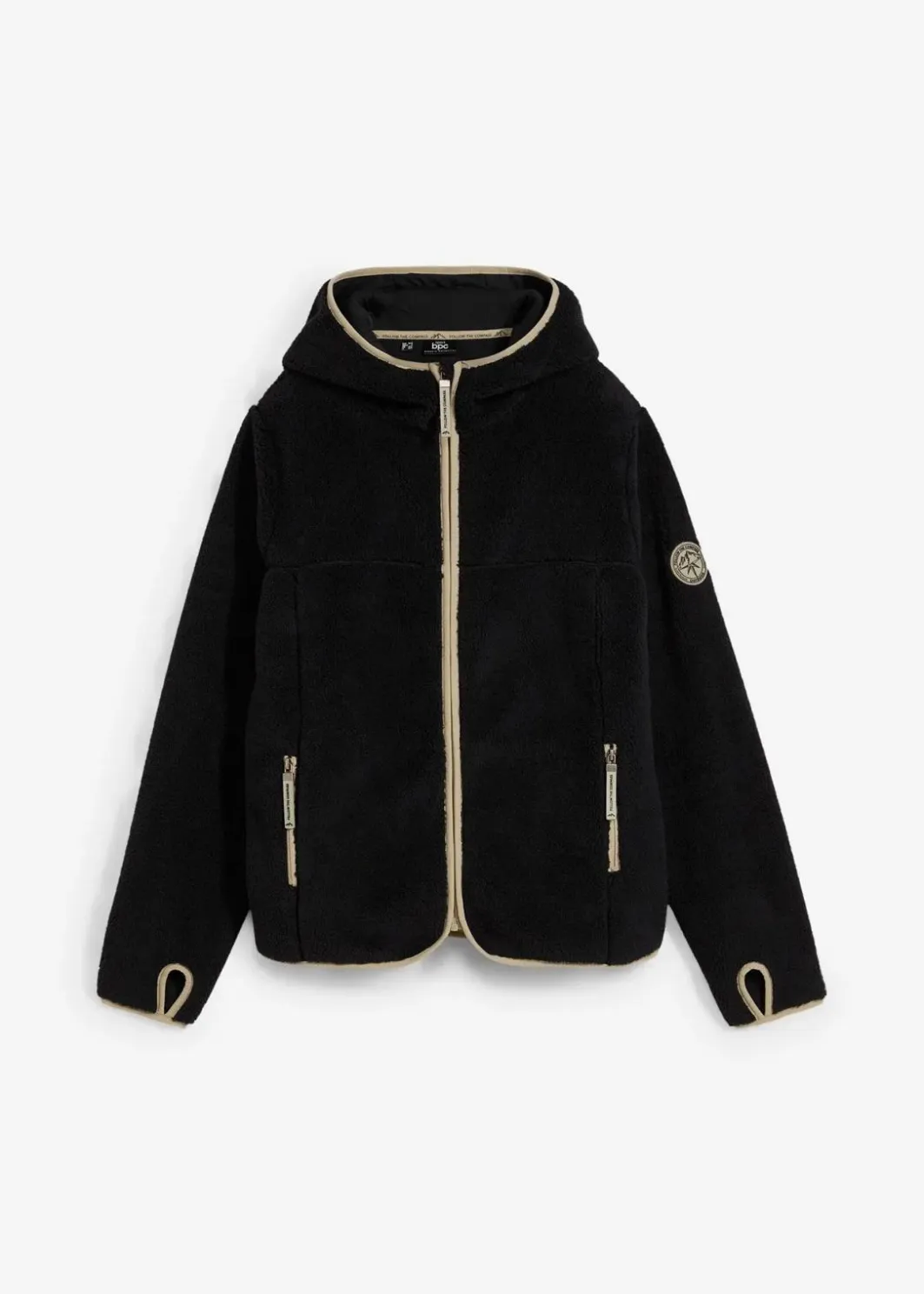 Outlet Teddy-Fleece Jacke mit Kapuze Damen Bekleidung·Blusen & Tuniken|Bekleidung·Hosen