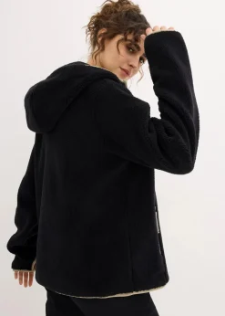 Outlet Teddy-Fleece Jacke mit Kapuze Damen Bekleidung·Blusen & Tuniken|Bekleidung·Hosen