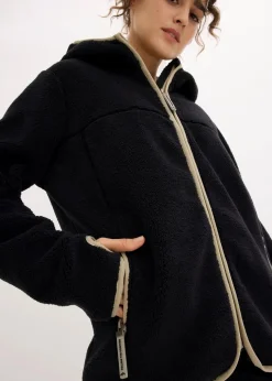 Outlet Teddy-Fleece Jacke mit Kapuze Damen Bekleidung·Blusen & Tuniken|Bekleidung·Hosen