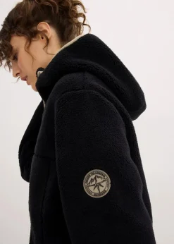 Outlet Teddy-Fleece Jacke mit Kapuze Damen Bekleidung·Blusen & Tuniken|Bekleidung·Hosen