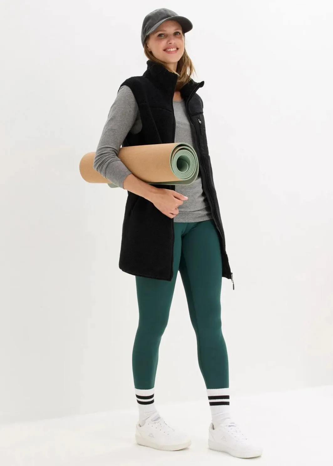 Damen bonprix Jacken & Mäntel|Sweat|Teddy-Fleece Weste