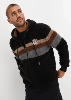 Herren bonprix Sweat|Jacken & Mäntel|Teddy-Fleecejacke mit Kapuze