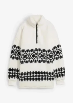 Outlet Teddy-Fleeceshirt Damen Bekleidung·Blusen & Tuniken|Sweat