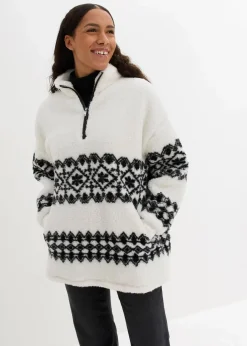 Outlet Teddy-Fleeceshirt Damen Bekleidung·Blusen & Tuniken|Sweat