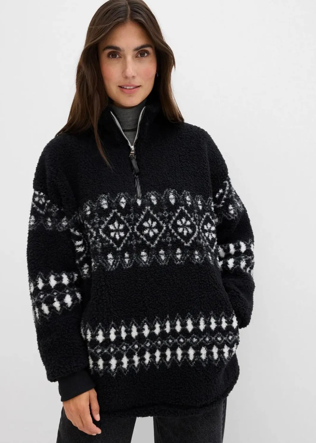 Sale Teddy-Fleeceshirt Damen Sweat|Bekleidung·Blusen & Tuniken