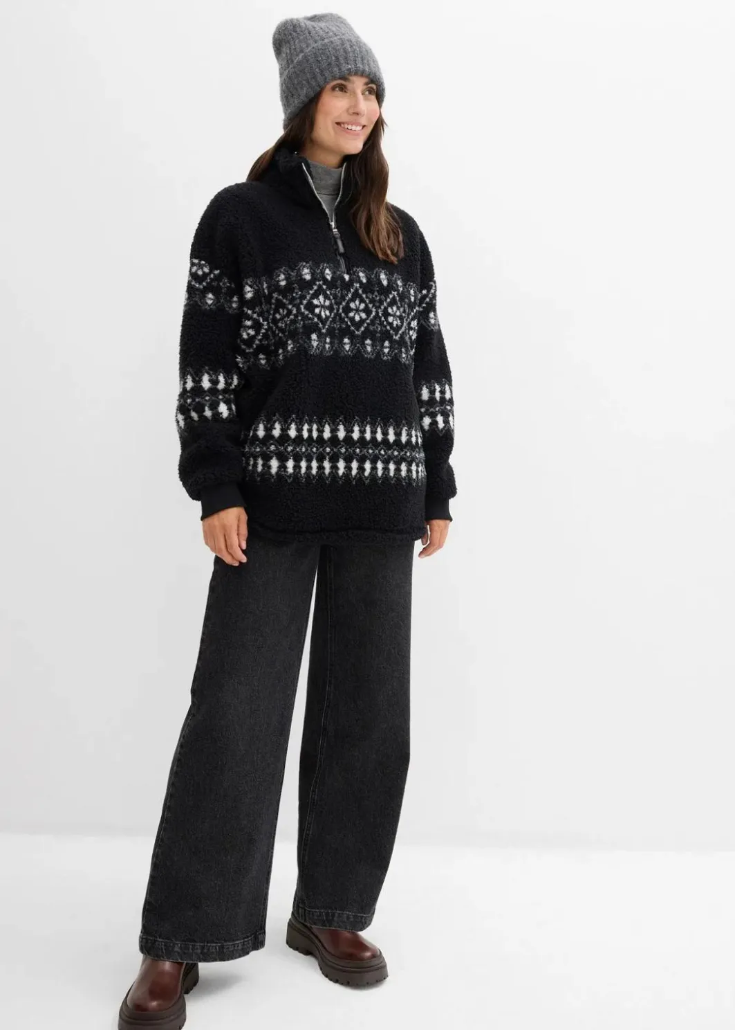 Sale Teddy-Fleeceshirt Damen Sweat|Bekleidung·Blusen & Tuniken