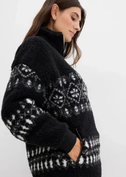 Sale Teddy-Fleeceshirt Damen Sweat|Bekleidung·Blusen & Tuniken