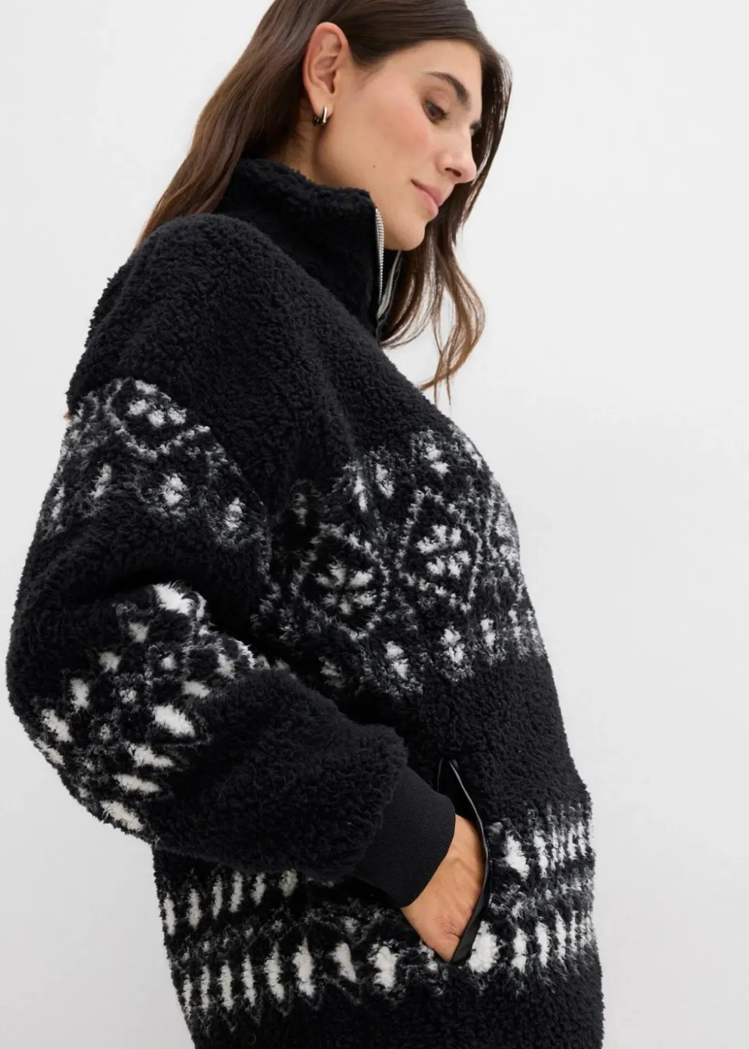 Sale Teddy-Fleeceshirt Damen Sweat|Bekleidung·Blusen & Tuniken