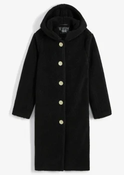 Teddymantel mit Kapuze und Taschen Damen Bekleidung·Hosen|Jacken & Mäntel
