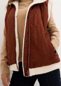 New Teddy-Weste zum Wenden Damen Jacken & Mäntel|Bekleidung·Hosen