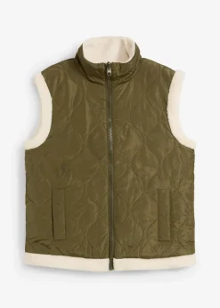 Online Teddy-Weste zum Wenden Damen Bekleidung·Hosen|Jacken & Mäntel