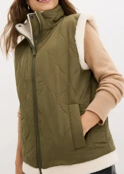 Online Teddy-Weste zum Wenden Damen Bekleidung·Hosen|Jacken & Mäntel