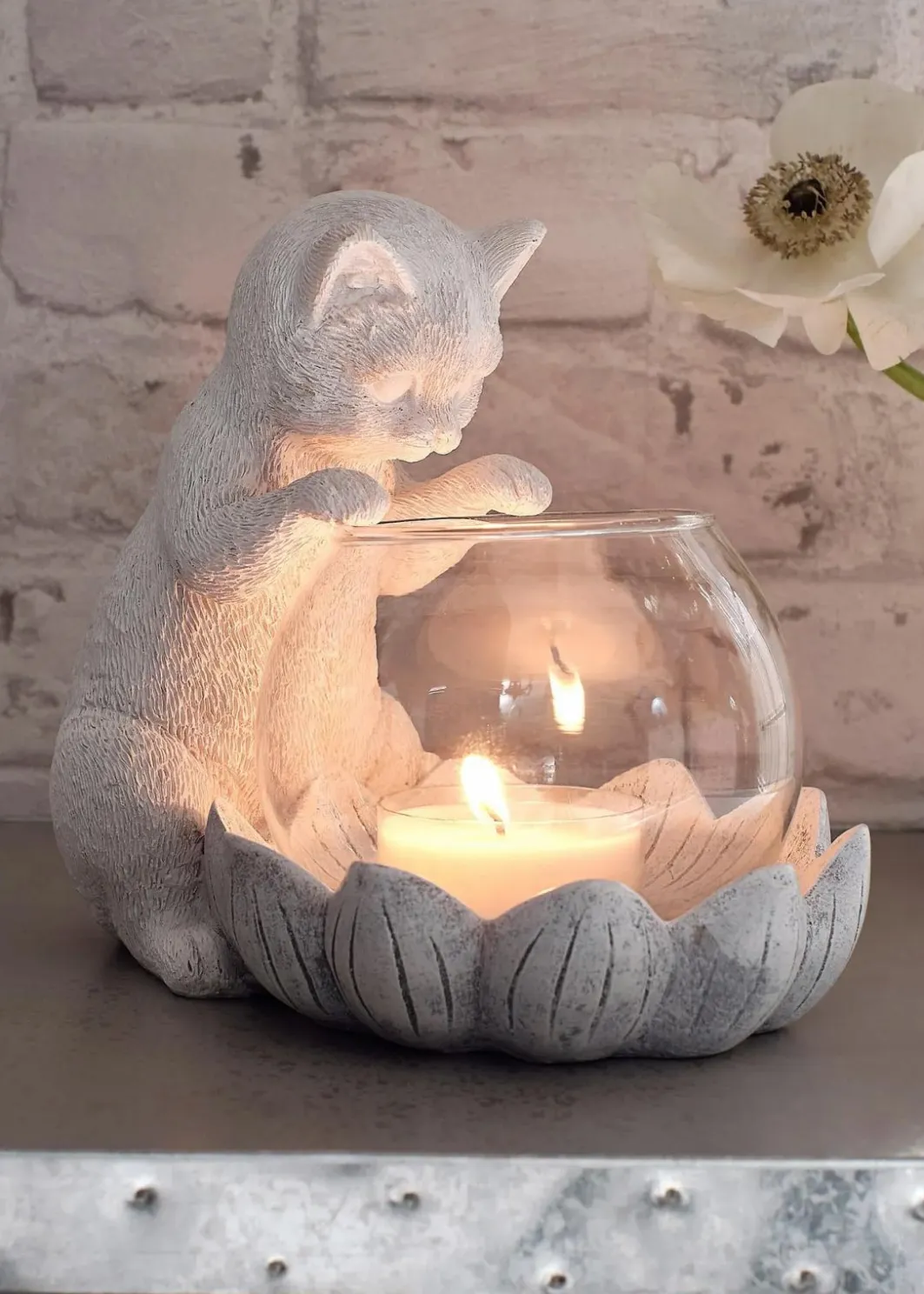 bonprix Kerzenhalter|Wohnaccessoires|Teelichthalter Katze