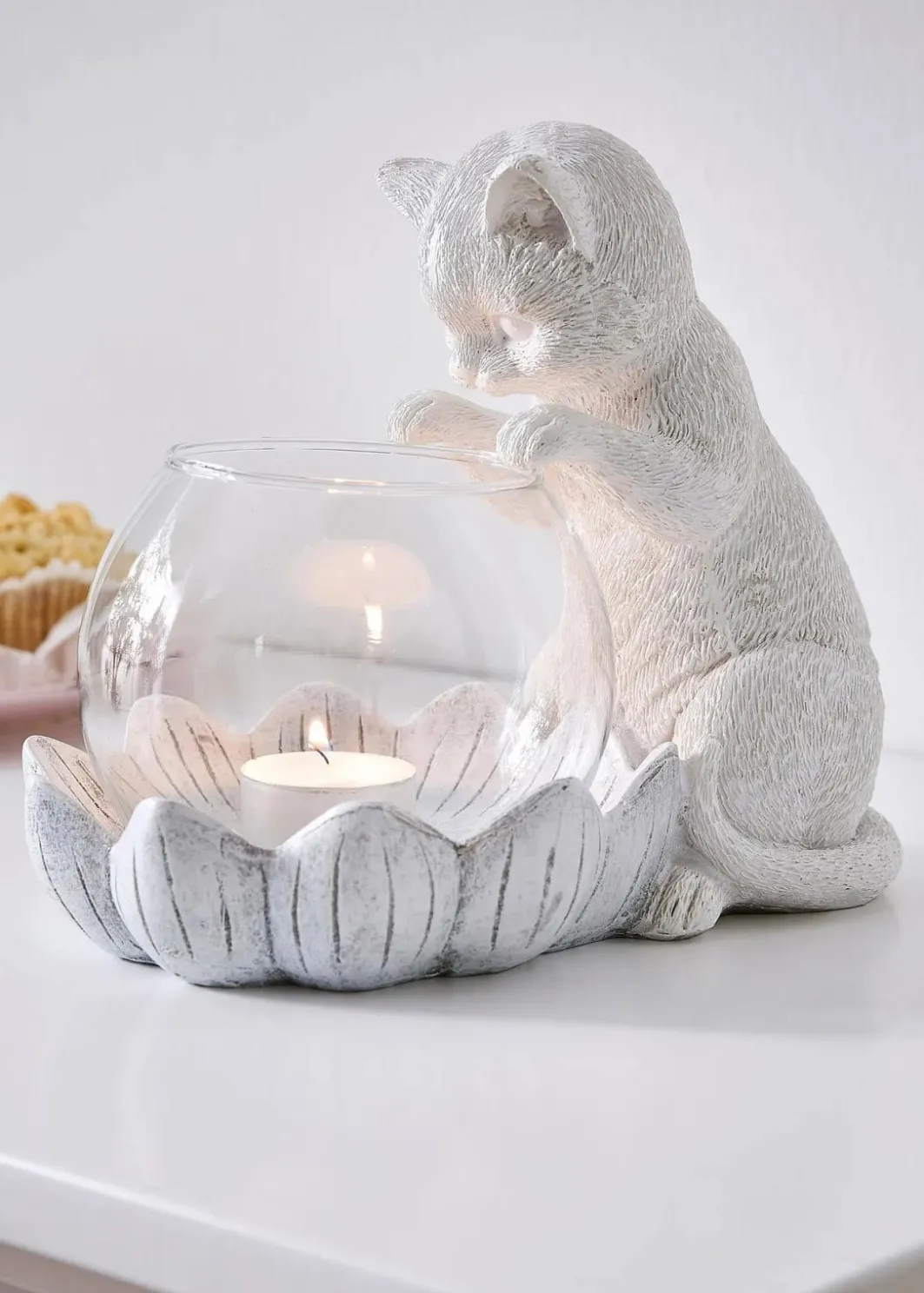 bonprix Kerzenhalter|Wohnaccessoires|Teelichthalter Katze