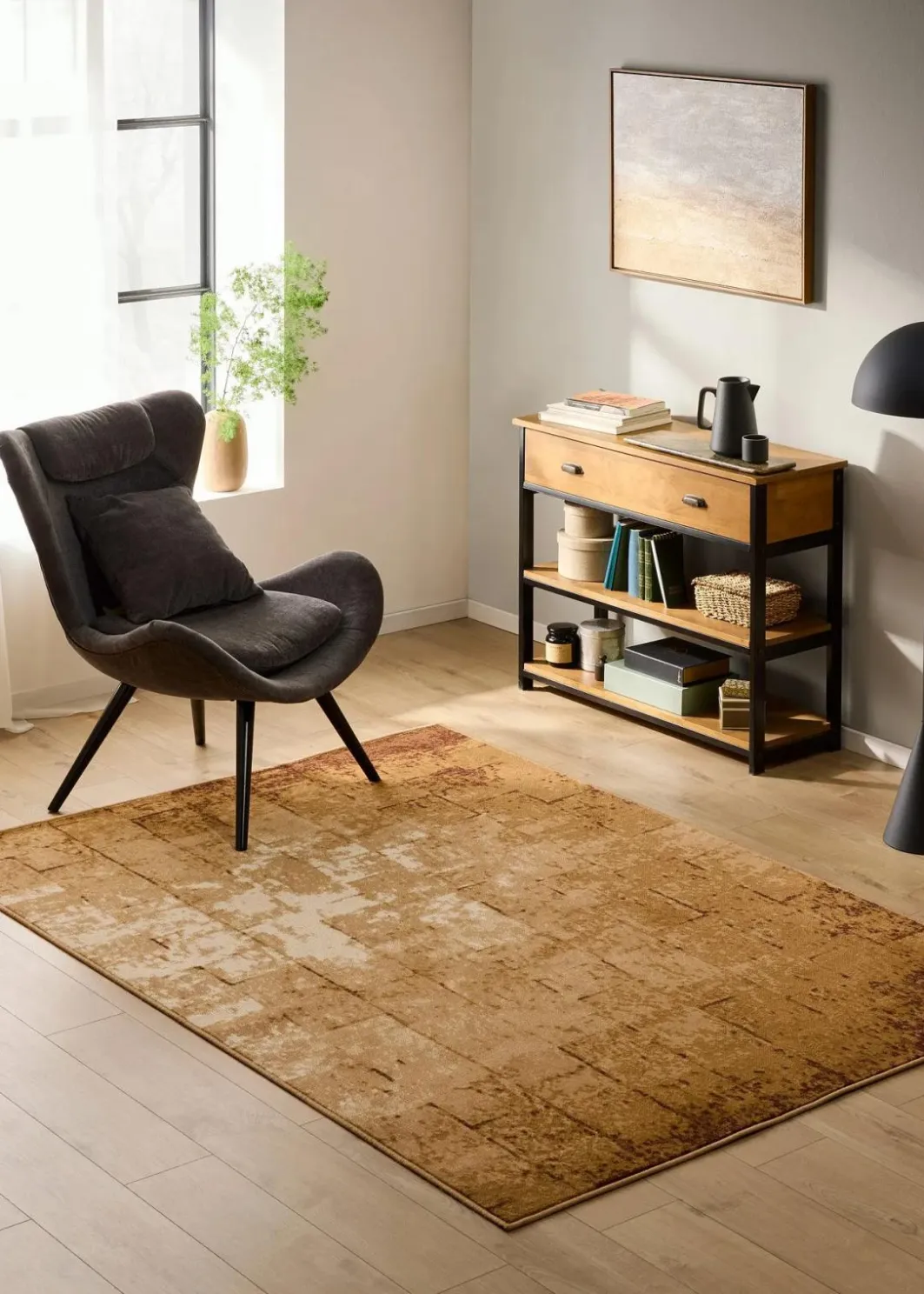 New Teppich mit graphischer Musterung Veloursteppiche