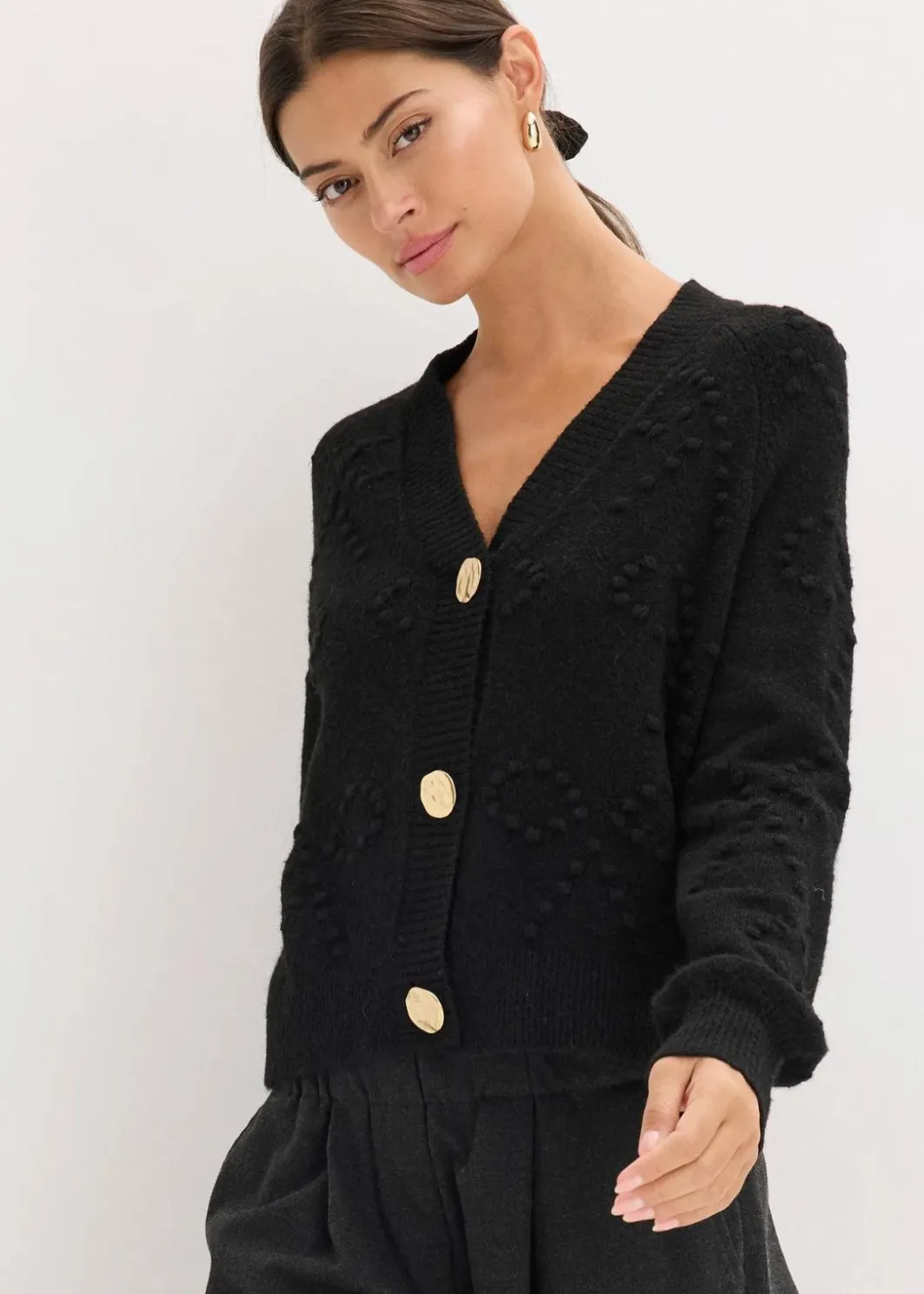 New Texturierte Strickjacke Damen Bekleidung·Umstandsmode|Pullover & Strickjacken