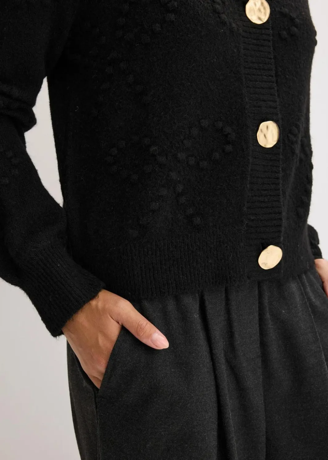 New Texturierte Strickjacke Damen Bekleidung·Umstandsmode|Pullover & Strickjacken
