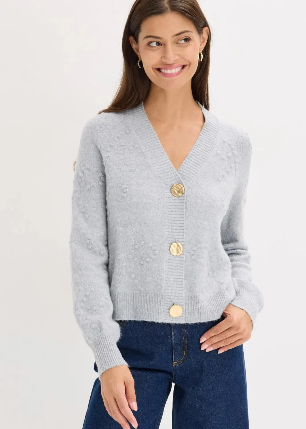 Damen bonprix Bekleidung·Umstandsmode|Pullover & Strickjacken|Texturierte Strickjacke