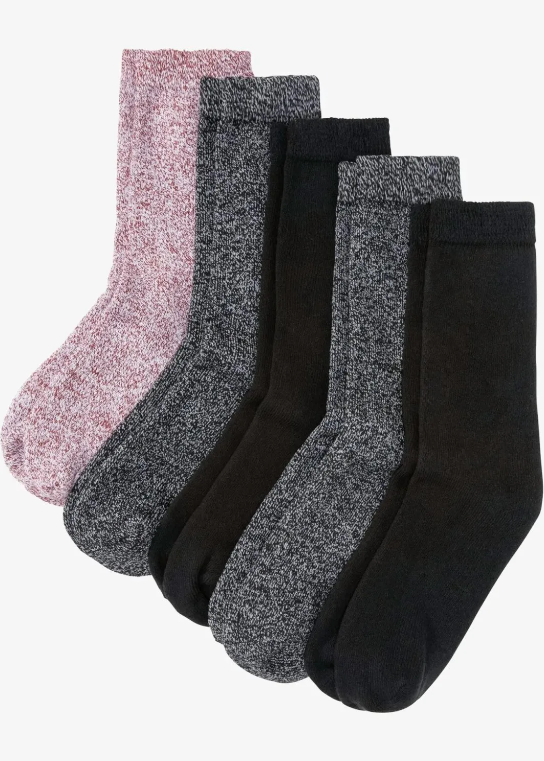 Clearance Thermo Frottee Socken mit Bio-Baumwolle (5er Pack) Damen Pantoletten, Sandalen & Hausschuhe|Socken