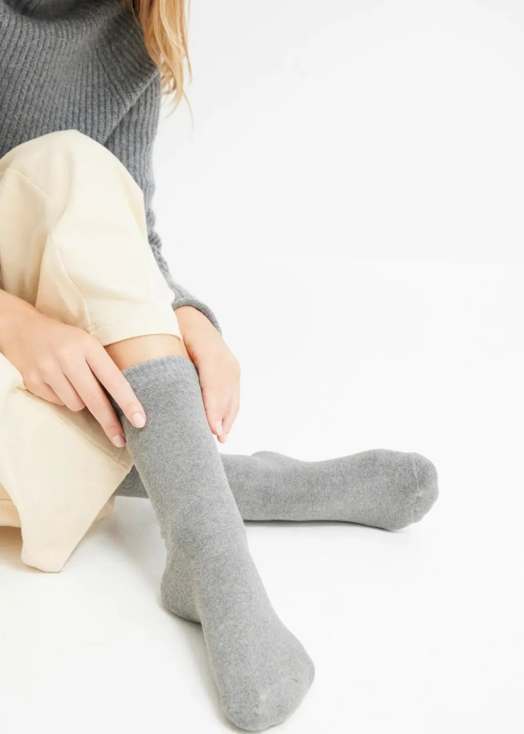 Sale Thermo Frottee Socken mit Bio-Baumwolle (4er Pack) Damen Nachhaltigere Materialien|Thermounterwäsche