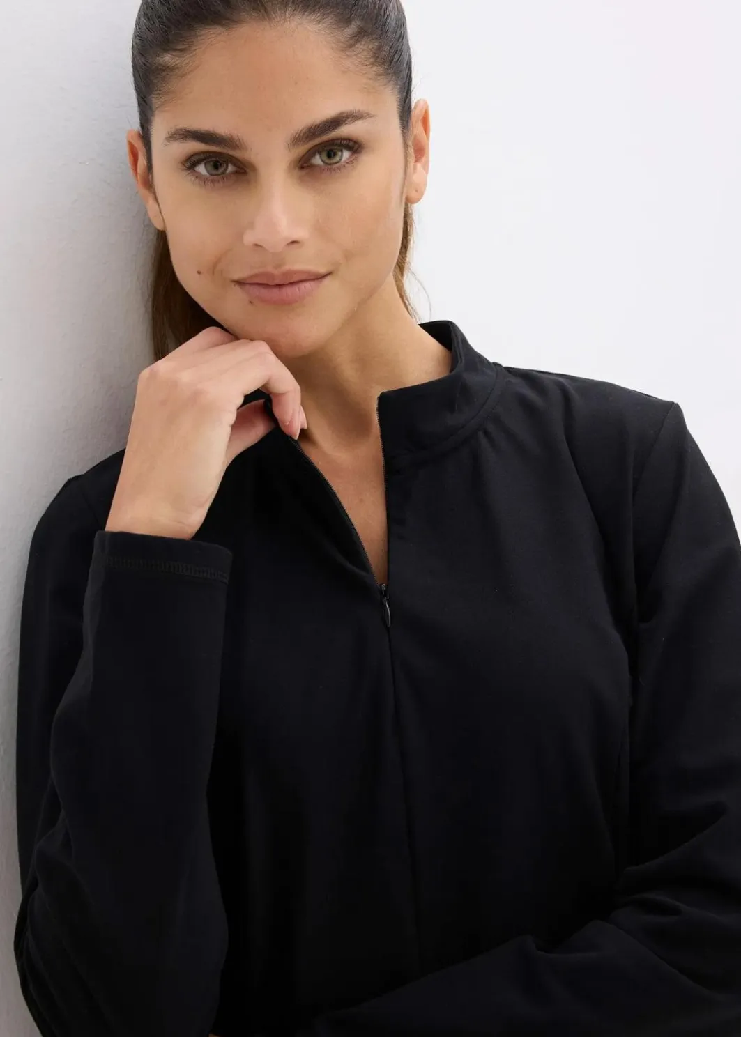 Damen bonprix Bekleidung·Sweat|Nachhaltigere Materialien|Thermo Funktionsjacke mit halben Reißverschluss, schnelltrocknend
