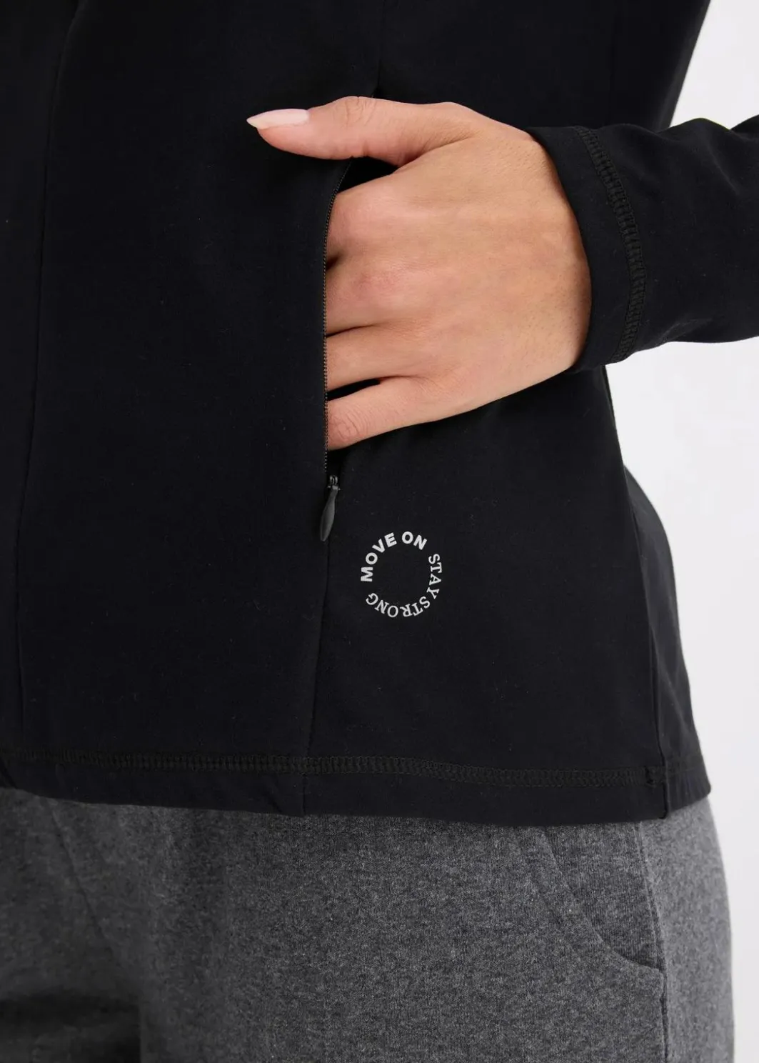 Damen bonprix Bekleidung·Sweat|Nachhaltigere Materialien|Thermo Funktionsjacke mit halben Reißverschluss, schnelltrocknend
